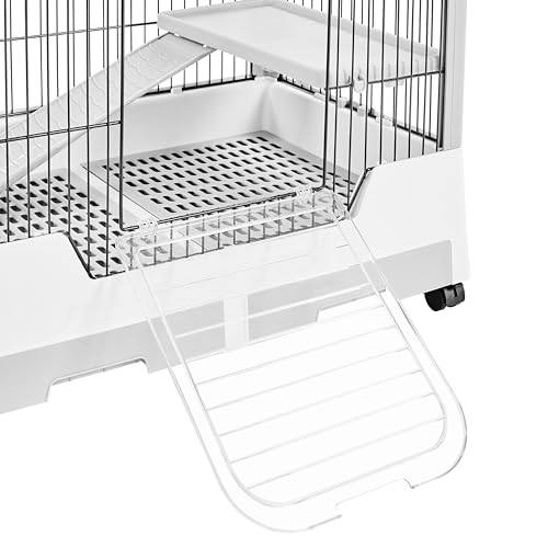 Yaheetech 30'' Small Animal Cage 2-Level Open Top Rabbit Cage on Wheels with Pull-Out Tray for Guinea Pig, Ferret, Chinchilla, Kitten, Bunny Small Animal Hutch, 30'' W × 20'' D × 27'' H - size: 30.0"L x 20.0"W x 27.0"H