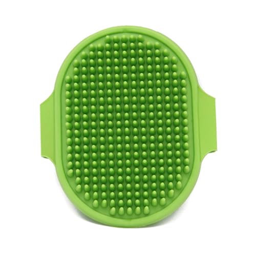 Dog Grooming Bath Brush, Pet Dogs Cats Washing Scrubber for Short Long Hair Cat Massage Tool Handheld Silicone Design - color: Green