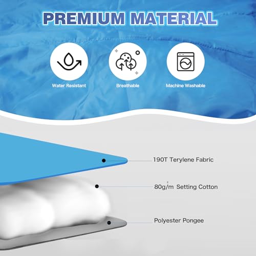 REDCAMP Kids Mummy Sleeping Bag for Camping, 3 Season Cold Weather Sleeping Bag Fit Boys,Girls & Teens, Blue/Rose Red - color: Blue for Kids Mummy