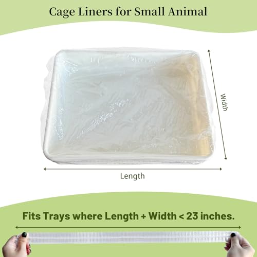 Disposable 50 pcs Small Animal Cage Liners | Rabbit Tray Film Liner Bunny Litter Pan Bags Guinea Pig Cage Toilet Plastic Film for Bird Hamster Chinchilla Hedgehog - size: X-Small - L+W ＜ 23''