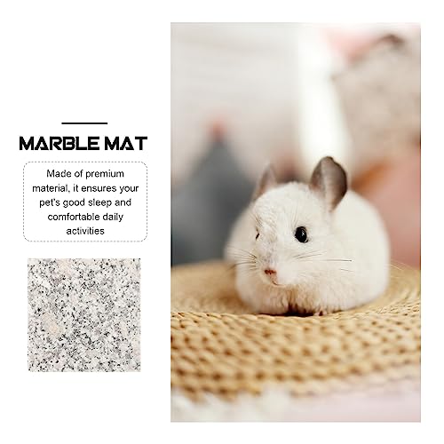 TEHAUX Marble Cooling Slab 3.5 Inch Pet Cooling Pad for Small Animals Hamsters Chinchillas Rabbits Guinea Pigs Summer Heat Dissipation Bed