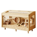 Wooden Hamster Cage, 31.5" Large Small Animal Cage with 19.7" Tall Habitat, Openable Top, Chew-Resistant Acrylic Panels, Wood Enclosure for Gerbil & Guinea Pig (31.5 * 15.75 * 19.7 inch) - size: 31.5"L x 15.8"W x 19.7"H