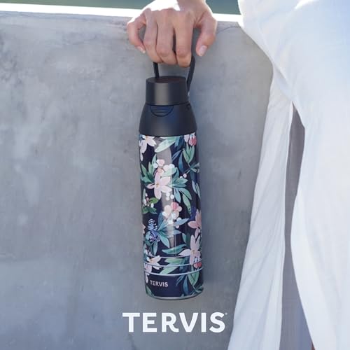 Tervis Venture Water Bottle Disney - Minnie Mouse Engraved Sillhouette Made in USA Double Walled Insulated Tumbler Travel Cup Keeps Drinks Cold & Hot, 26oz, Stainless Steel