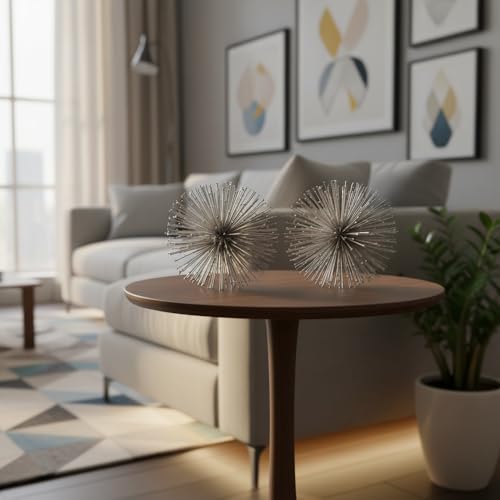 Modern Day Accents5167Pilluelo Urchin Small Silver SpherePilluelo Urchin Small Silver Sphere, Tabletop, Centerpiece, Filler, Round, Spikey, Spikes, Urchin, Sea, Iron, 6" x 6" x 6"SmallSilver - color: Silver, size: Small