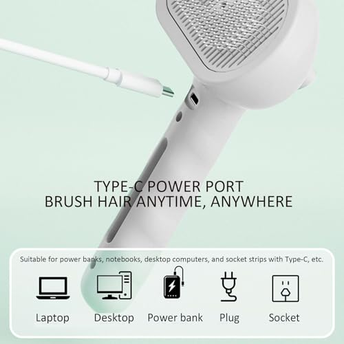 3 In 1 Self Cleaning Steamy Pet Brush, Cat & Dog Steam Brush Spray Hair Removal Comb - Anti-Static, Dog Grooming Tool with Steam & Self-Cleaning, Skin-Friendly Design + Bathing Solution