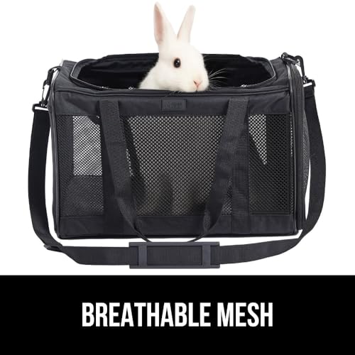 GORILLA GRIP Cat Carrier Travel Bag Up to 15 Lbs, Soft Collapsible Small Dog Carriers, Top and Side Entry Breathable Mesh, Grip Feet on Underside, Cozy Washable Waterproof Pad, Portable Kennel, Black - color: Black