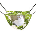 Cat Cage Hammock,Hanging Soft Pet Bed for Kitten Ferret Puppy Rabbit or Small Pet,Double Layer Hanging Bed for Pets,2 Level Indoor Bag for Spring/Summer/Winter (Green & White)