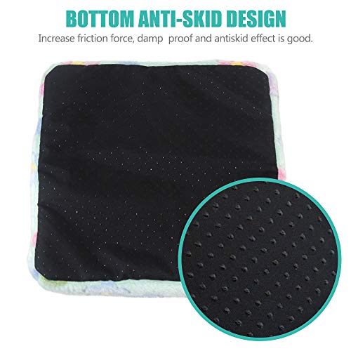 HOMEYA Small Animal Pet Bed, Sleeping House Habitat Nest for Guinea Pig Hamster Hedgehog Rat Chinchilla Hideout Bedding Snuggle Sack Cuddle Cup Cage Accessories with Removable Washable Mat(Blue) - color: Blue