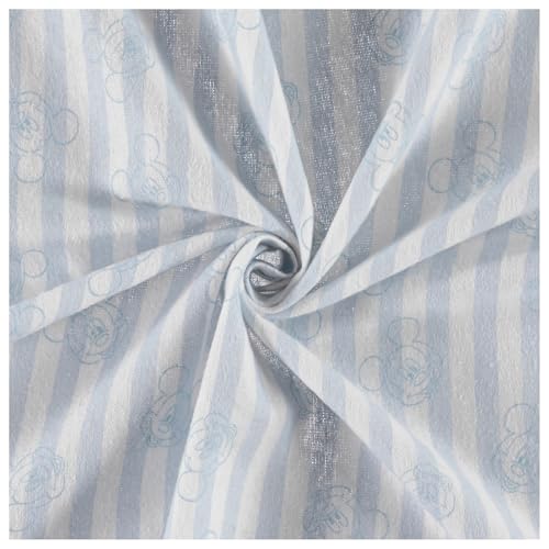 Disney Baby 4-Pack Receiving Blankets — 100% Cotton Flannel, 28" x 28" — Available in Mickey, Minnie, Pooh, Stitch or Angel — Soft Swaddle, Burp & Stroller Blankets — Gift-Ready with Ribbon Bow - color: Mickey Mouse Sleepy Sky