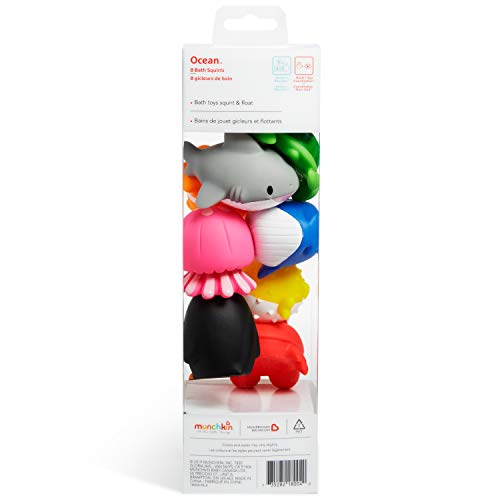 Munchkin Bath Toy Squirts, Ocean Sea Animal | 9 Months and Up | 16 Pack | For Babies and Toddlers - size: 16 Pack, style: Ocean