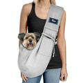 Dog and Cat Sling Carrier - Hands Free Reversible Pet Papoose Bag - Soft Pouch and Tote Design - Suitable for Puppy, Small Dogs Cats Outdoor - color: Classic Grey