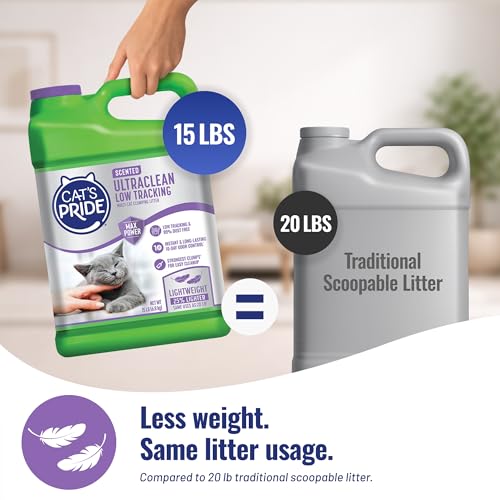 Cat's Pride UltraClean Low Tracking Powerful Clumping Litter Scented 15lb - size: 15 Pound, style: Scented Low Tracking
