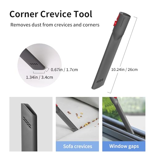 Replacement Attachment Kit compatible with Dyson V7 V8 V10 V11 V15 Cleaner | Flexible Extension Hose Mattress Tool Stiff Brush Soft Bristle and Flexible Crevice Tool for Home Cleaning - color: Home Cleaning Kit