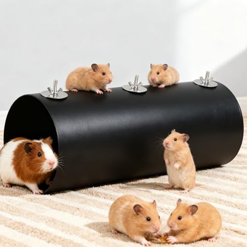 2 Pcs Hanging Cooling Tunnel Toys Cage Accessories Small Animals Tubes Tunnel Toys Hideout Portable Rabbit Tunnels for Small Animal Playing Resting