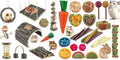 Hamster Toys Rat Toys Chinchilla Toys Hamster Chew Toys Natural Timothy Hay Sticks Apple Wood Sticks Ladder Bell Roller for Gerbil Guinea Pigs and Other Small Animal
