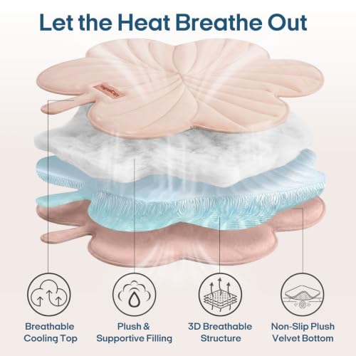 Dog Cooling Mat Washable Pet Cooling Mat, Self Cooling Mat for Dogs Large | 35" x 33", Thick Portable Foldable Cooling Pad for Indoor Outdoor, Crate, Travel, Camping and Beach - color: Pink, size: Medium