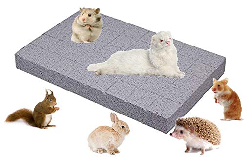 Litewoo Hamster Chew Toy Pets Grinding Teeth and Claws Lava Pumice Stone Rabbit Foot Pad for Guinea Pig Ferret Hedgehog Gerbil Bunny Rat Cage Accessories (A)