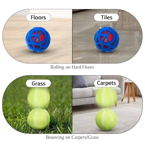 seagi Interactive Dog Toy, Motion-Activated Bouncing Vibrating Dog Ball | USB Rechargeable Design with Durable Natural Rubber Shell for Interactive Dog Ball, for Small/Medium/Large Dogs - color: Blue