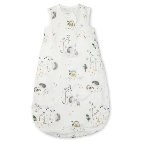Loulou Lollipop Lightweight Muslin Wearable Baby Blanket Sleeping Bag, Unisex Infant Toddler, 0.5 TOG, 2-Way Zipper Sleepsack - color: Hedgehogs, size: 18-36 Months