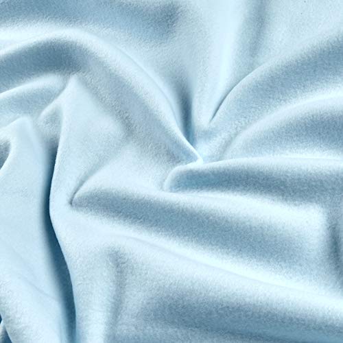 Polar Fleece Solid Light Blue, Fabric by the Yard - color: Light Blue