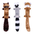 ZippyPaws Skinny Peltz No Stuffing Dog Toy Pack to Keep Them Busy - 18" | For Medium and Large Dogs, Squeaky Pet Toys, Unstuffed Chew Toys, Soft Plush Variety Pack, Chipmunk, Lemur, and Monkey - style: Chipmunk, Lemur, Monkey - Large (3-pack)