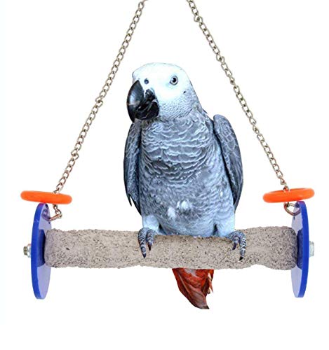 Sweet Feet and Beak Roll Bird Swing, Medium, Outdoor Pedicure Perch, Blue | Ceiling Mount, 9" Outdoor Bird Perch with Break Plastic Ends and Rings, Feet and Muscle Stimulation, Available in 5 Sizes - color: Blue, size: 9" Medium