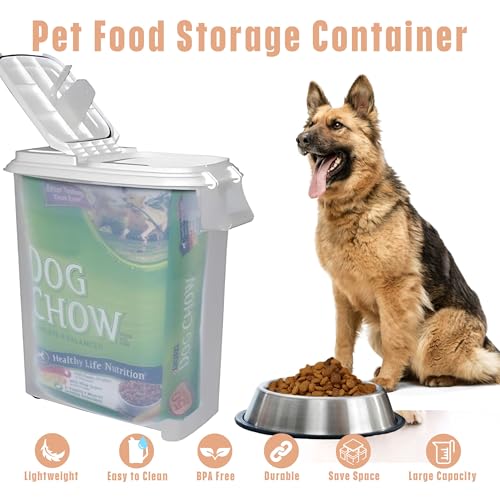 Buddeez 80-Quart Roll-Away Pet and Large Animal Food Dispenser with Scoop