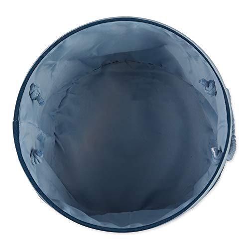Bone Dry Pet Storage Collection Striped Paw Patch Bin, Dark Navy, Small Round - color: Dark Navy, size: Small Round
