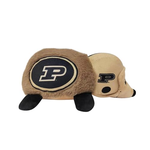 NCAA Purdue Boilermakers Plush Hedgehog Toy for Dogs & Cats, Cool Soft Pet Toy for Fun and Interactive Play, Dog Chew Toy with Squeaker, Licensed Hot Pet Toy - color: Purdue Boilermakers