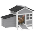 PawHut Chicken Coop Outdoor Weatherproof for 1-2 Chickens 36" x 25" x 27" | Wooden Duck House, Nesting Box, Pull-Out Metal Tray, Rabbits Ducks, Poultry Cage Rabbit Hutch, Backyard Farm