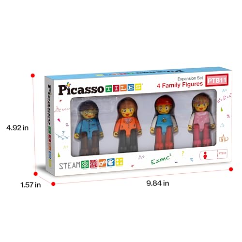 Picasso Toys Hedgehog Blocks 4 Family Action Character Figures Toddler Toy Construction Building Tile Block Expansion Pack Educational Add-on STEM Learning Smart Game Kit Toys Pretend Playset Age 3+ - color: Hedgehog 11pcs