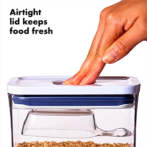 OXO Good Grips Pet Food Container 6.0 Qt | Clear | Airtight Seal | With Half Cup Scoop | Pack of 4 - color: White, size: Pet POP 6.0 Qt (Pack of 4)