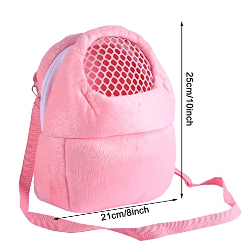 Tbest Pet Carrier Bag Hamster Rat Cat Rabbit Pet Sling Carrier Backpack Hedgehog Chinchilla Ferret Sleeping Outdoor Traveling Bag Handbags Backpack - color: Pink