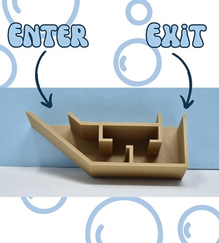 Aquarium Underground Tunnel | Fish & Shrimp Hideout for Aquariums | Unique Underground Viewing Tunnel | Made in USA (Tan) - color: Tan