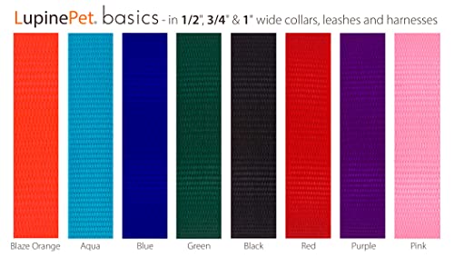 LupinePet Basics 1/2" Pink 4-foot Padded Handle Leash for Small Pets - size: Leash - 1/2"W; 4-Foot