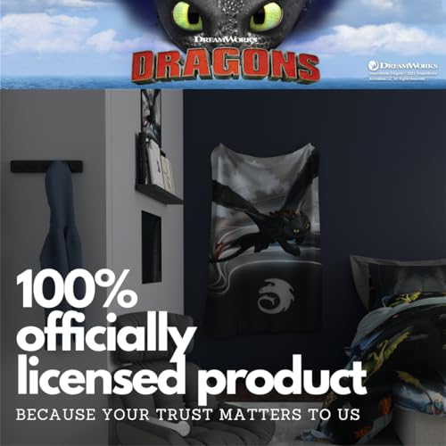 How to Train Your Dragon Toothless Kids Bedding Super Soft Plush Cozy Throw, 46 in x 60 in, (Officially Licensed Product) By Franco - color: How to Train Your Dragon, size: 46 in x 60 in