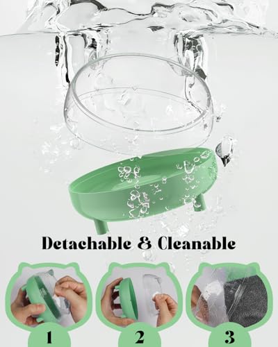 Pawfly Hamster Sand Bath Container, Hamster Sand Bath Box, Hamster Bathtub, Hamster Bathroom, Hamster Toilet, Plastic Dust Bath for Dwarf Hamsters, Syrian Hamsters, Mice, Gerbils & Small Animals - color: Light green