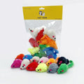 12PCS Cat Mouse Toys, Faux Fur Interactive Catnip Mice | Realistic 3.9in size with a durable plastic body and rattling sound, Perfect for indoor Cats, Kittens and Puppies