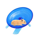 Litewoo Hamster Wheel Flying Saucer Exercise Toys, Silence Quite Spinner, for Gerbil Rat Mouse Mice Dwarf Hamster and Other Small Animal（Blue） - color: Dark Blue