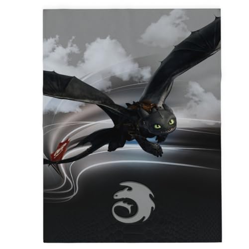 How to Train Your Dragon Toothless Kids Bedding Super Soft Plush Cozy Throw, 46 in x 60 in, (Officially Licensed Product) By Franco - color: How to Train Your Dragon, size: 46 in x 60 in