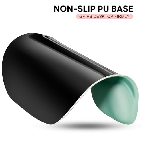 JIKIOU Ergonomic Mouse Pad with Gel Wrist Rest 2 Pack, Portable Small Green | Upgraded-Prevent Gel Leakage, Ergonomic Design for Pain Relief, Cooling Gel filled, Smooth Lycra Surface, Non-Slip PU Base - color: 11Green