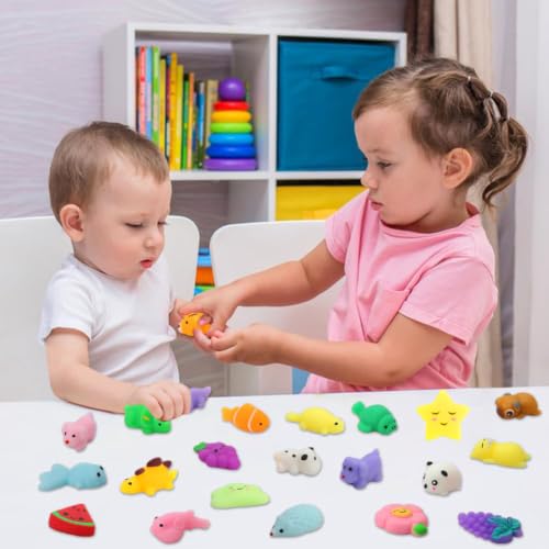 120 Pack Mochi Squishy Toys, Kawaii Mini Squishies Party Favors for Kids | Stress Relief Fidget Sensory Toys, Treasure Box Toy Classroom Prizes, Birthday Xmas Gift Easter Pinata Goodie Bag Stuffers - color: 120 Pcs