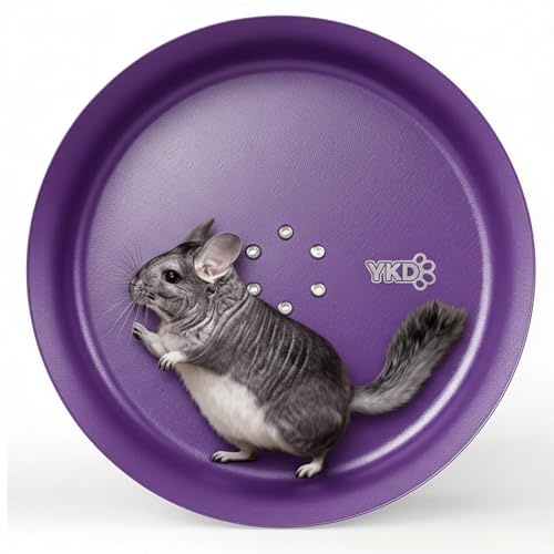15" Aluminum Alloy Silent Chinchilla Exercise Wheel | Noiseless Running Wheel for Chinchilla, Rat, Hedgehogs, Squirrels and Small Pets (Purple) - color: Purple
