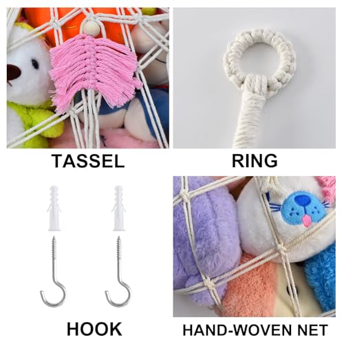 Stuffed Animal Storage Hammock,Large Stuffed Animal Net Or Hammock Wall Hanging Net, Plushie Net, Storage Hanging Organizer