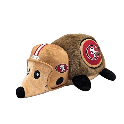 NFL SAN Francisco 49ERS Plush Hedgehog Toy for Dogs & Cats, Cool Soft Pet Toy for Fun and Interactive Play, Dog Chew Toy with Squeaker, Licensed Hot Pet Toy - color: San Francisco 49ers
