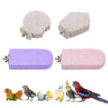 4PCS Bird Beak Grinding Stone,Bird Parrot Cage Perch Stand Platform Foot Claws Trimmer Chewing Toys,Washable Cage Furniture for Small Medium Bird,Budgies, Parakeets, Cockatiels, Conures(Pumice)
