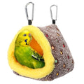 MEWTOGO Small Winter Warm Bird Nest House with Support Board for Cage | Comfortable Bird Bed with Mat, Hanging Hammock Hut Gift, for Budgerigar Canaries Lovebirds, 6.5"D x 6.5"W x 7"H - size: Small