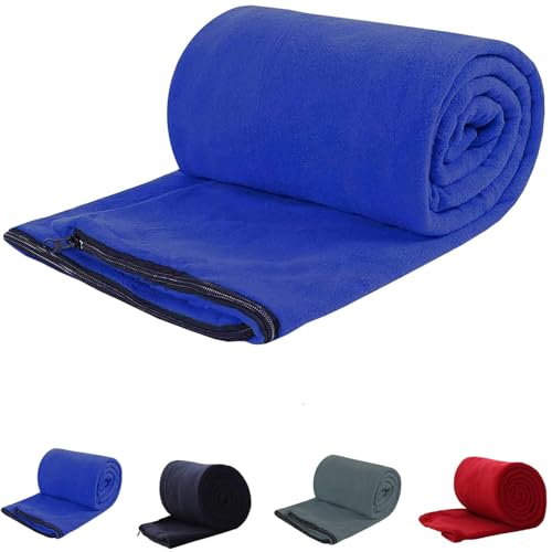 Fleece Sleeping Bag Liner, Sleeping Sack Adult Travel, Sleeping Bag Sheets, Lightweight Travel Camping Sheet, 71 in x 32 in, Unisex Adult - color: Light Blue