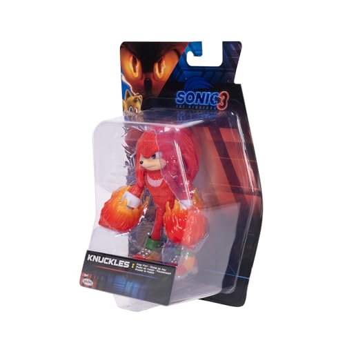 Sonic 3 The Hedgehog The Movie - 5" Knuckles Action Figure - Articulated Figure - Jakks Pacific - color: Knuckles