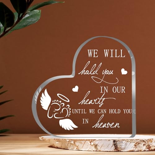 Miscarriage Gifts for Mom, Miscarriage Acrylic Keepsake for Loss Infant Baby, Pregnancy Loss Gifts, Loss of Baby Memorial Home Decorations, Sympathy Gifts for Parents - color: Miscarriage Gifts 003